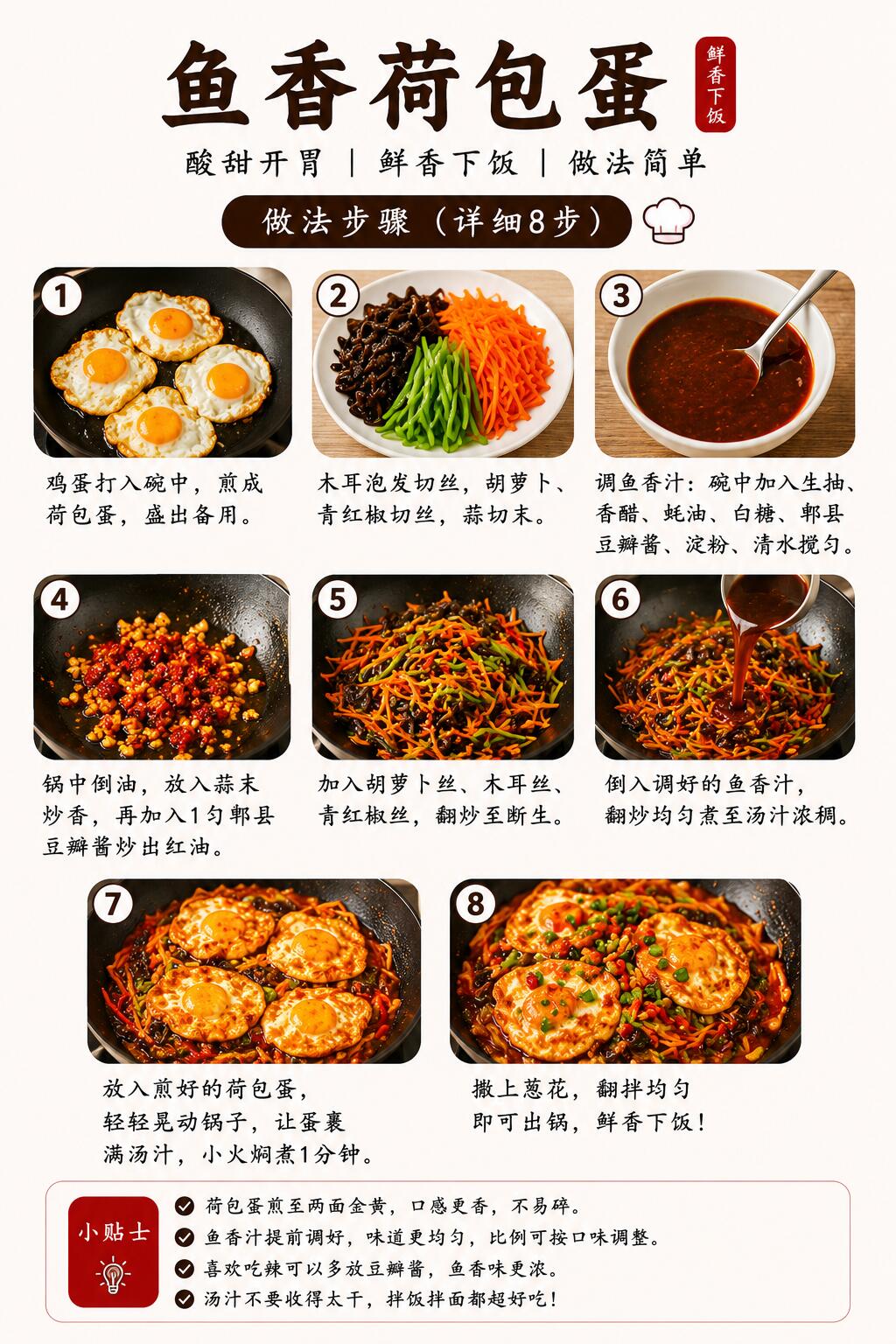 Fish-Fragrant Fried Eggs visual guide 4