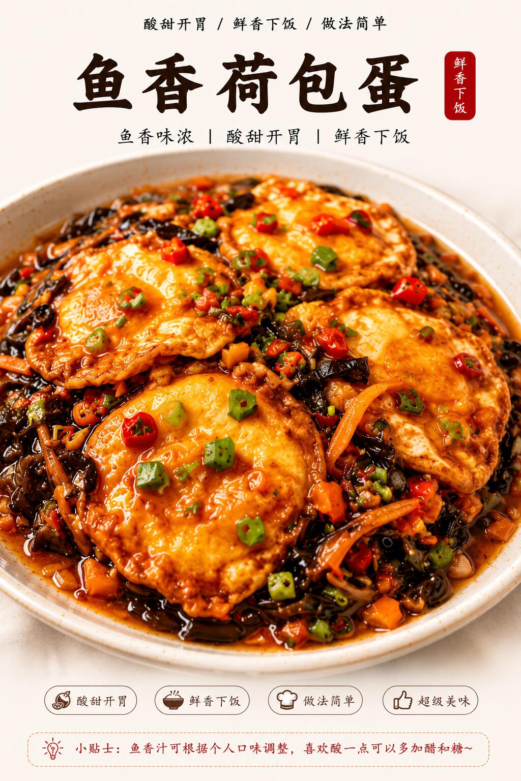 Fish-Fragrant Fried Eggs main dish
