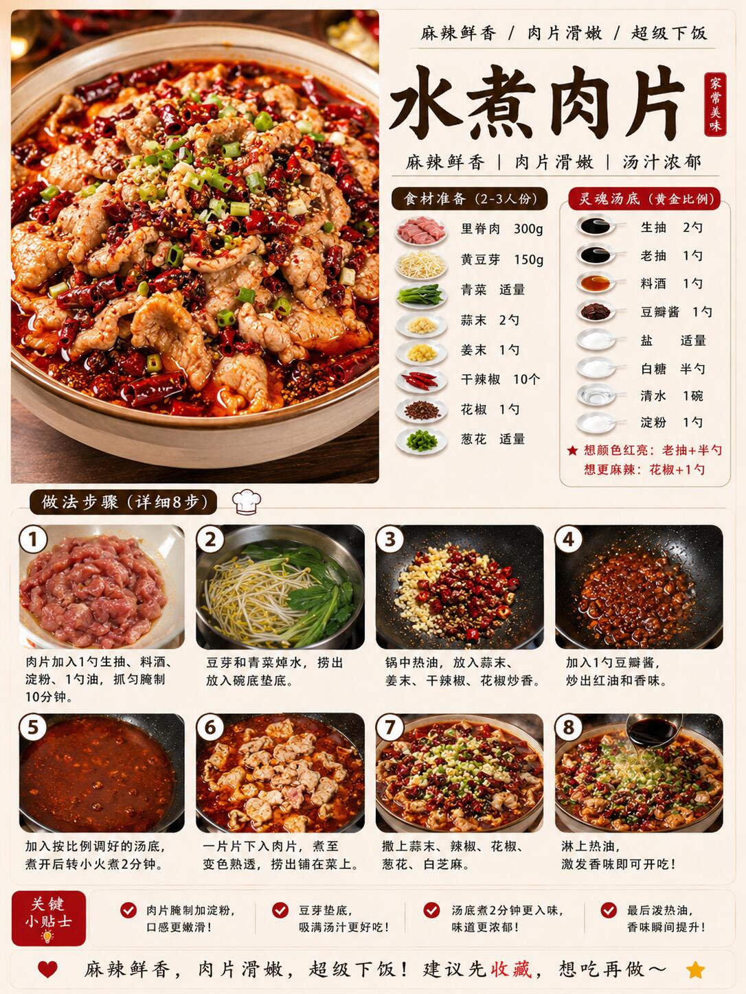 Sichuan Water-Boiled Pork Slices visual guide 2
